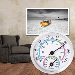 2" Temperature Humidity Gauge Analog Hygrometer for Indoor Office Home Room Outdoor No Required Green