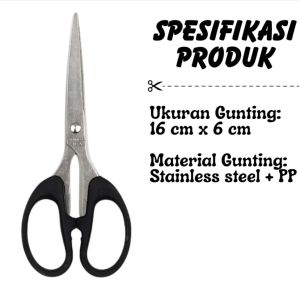 GUNTING STAINLESS STEEL BESAR 16CM ANTI AIR ANTI KARAT SUPER TAJAM / GUNTING SERBAGUNA