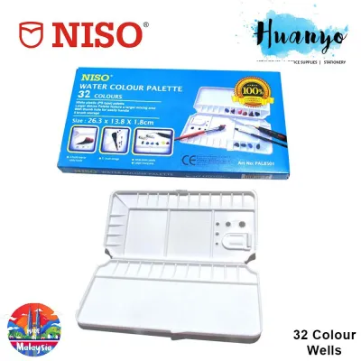 NISO Artist Water Colour Palette 32 Color Wells