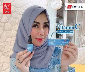 【FLASH SALE】 Serum Vitamin C + Collagen BPOM 20ml Whitening Antiaging /Keriput Serum Kulit Glowing Original Dus Biru Mencerahkan Anti Oksidan Setara Hanasui Asli Terdaftar BPOM by SYB - Bayar Ditempat - COD