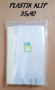 Plastik Klip 35x40 (isi 100pcs) Bening / Plastik Packing Baju Kaos Seal Zip Lock Cetik