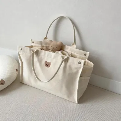 Multifunctional large capacity canvas bag for pregnant women Travel baby bag baby diaper Mummy bag handbag box diaper bag