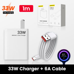 BKWHALE Củ sạc Sạc nhanh 33W / Turbo Charge Bộ sạc Chuyển Đổi Nguồn USB Type C 6A Củ cáp sạc nhanh Đối với Xiaomi Redmi