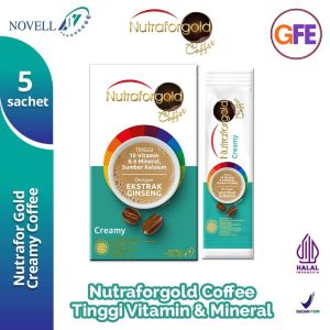 Nutrafor Gold Coffee Original Creamy Kopi Sehat Ekstrak Ginseng Vitamin Mineral BPOM Halal