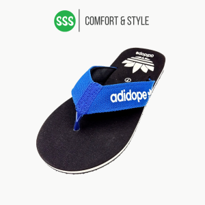 SSS adidope รองเท้าแตะผู้ชาย ผู้หญิง เด็กโต 9-12ปี แบบหูหนีบ คีบ เบา ใส่สบาย พื้นกันลื่น (6-13)(ดำ/แดง/น้ำเงิน)