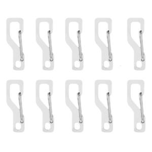 10 cái móc móc có lò xo lò xo kẹp cacbin nhỏ thép không gỉ khóa treo móc khóa Ba Lô Móc Khóa