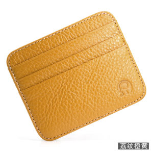 NEW Fashion Real Leather Womens Slim VIP ID Credit Card Holder Bus Subway Campus Access Cards Cases Simplicity Thin Minimalist Card Wallet Pouch