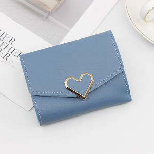 Heart-Shaped Pattern Wallet Small Three Fold Young Lady Essential