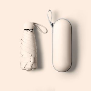 Capsule Umbrella 6 Ribs Payung Mini Foldable UV Protection Pocket Umbrella With Case Lightweight Rainproof Umbrellas 胶囊雨伞