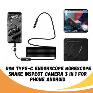 Aideenpen Hd Usb type-C Endorscope Borescope Snake Inspect Camera 3 In 1 For Phone Android
