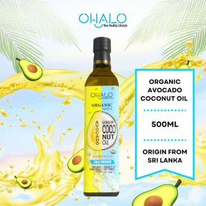 OHALO Organic Virgin Coconut Oil + Avocado Oil (500ml)