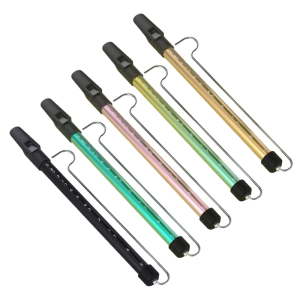 นกหวีดสไลด์เครื่องดนตรีขลุ่ยคาซูสำหรับการแสดงของเล่นที่มีดนตรีแบบใช้มือถือขลุ่ยไม้