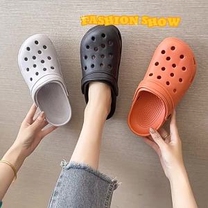 [Free Shipping] Croc Shoes Ins Trendy Closed-Toe Half-Slippers 2025 New Model For Outdoor Wear Lightweight Soft-Soled Nurse Beach And Garden Shoes