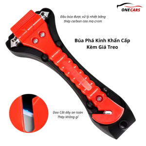 Búa Phá Kính Ô Tô - Búa Thoát Hiểm Đa Năng Cứu Hộ An Toàn Cho Xe Hơi