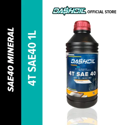 DashOil 4T SAE40 1L Mineral SL Motorcycle Engine Oil Minyak Hitam Pelincir Motor Motosikal RSX150 Y15 EX5 DASH LC135
