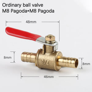 1/4" Brass Air Ball Valve Brass Ball Valves Male Female Thread Copper Fitting Water Oil Hair Gas Fuel