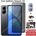 2in1 Infinix Smart 10 Private Tempered Glass Anti-Spy Full Cover Screen Protector Anti Peek Privacy Film For Infinix Smart 10 Plus Smart10 10Plus 4G 2025 Anti Scratch 9H Hardness. 