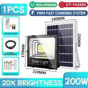 Solar Lights PHSolar Light Outdoor Waterproof LED Light Flood Light Street Solar Lamp indoor with panel