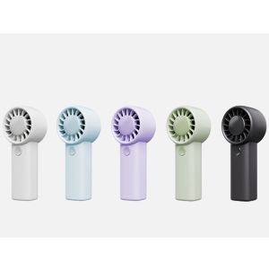 OKKFINE 500mAh Battery Portable Handheld Fan 3 Speed LED Digital Display Personal Fan Portable Handheld Design Rechargeable Fan Outdoor Use