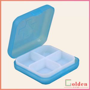 Golden  กล่องยา มินิ กล่องสีสันลูกกวาด หลายช่อง กล่องยาแบบพกพา Cross-packing pill box