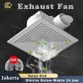 Exhaust Fan / Kipas Angin Hexos Plafon Dak 8 Inch / Ventilasi Kipas Yang Kuat Untuk Dapur Toilet Jendela Kipas Ventilasi / Jendela Untuk Dapur Toilet Kipas Ventilasi Tahan Air Bisu Kamar Mandi Extractor Exhaust Fan. 