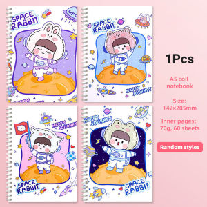 1PC A5 Spiral Notebooks For Hight School Aesthetic Notebook 40 Sheets Student Line Notepads