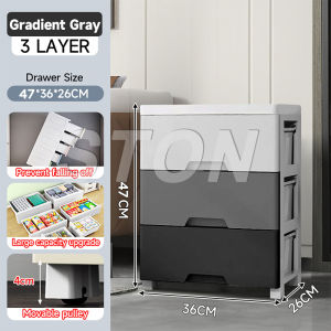 Ston 36cm Wide Drawer Cabinet Thickened Durabox Organizer Clothes Wardrobe Plastic Storage With Wheels
