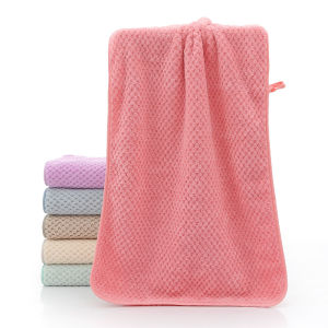 Pineapple Grid Large Bath Towel / Absorbent Cloth / Breathable Quick Drying / Yoga / Beauty / Cotton Tuala kain 菠萝格珊瑚绒毛巾