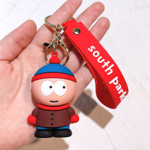 ZEEMIN Halloween Christmas South Park Doll Keychains Anime Figure Key Ring Kawaii Bags Decor Kids Toys Cute Car Key Chain Backpack Pendants Xmas Gifts