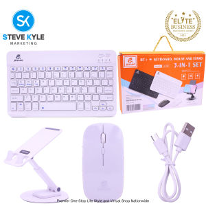 Mini Wireless Bluetooth Keyboard with Mouse & Phone Stand For Apple/Android/Windows