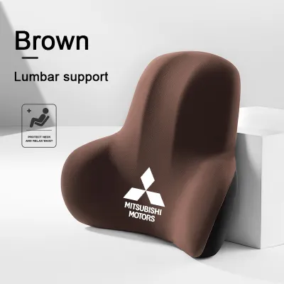 Tựa lưng ô tô/Gối cổ 3D Bộ nhớ bọt ergonomic nâng đỡ cổ Đệm lót ghế xe hơi cho Mitsubishi xpander Triton Lancer Outlander asx ảo ảnh Grandis Attrage Pajero