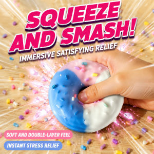 Crispy Donut Squeezable Fun Slow Rebound Stress Relief Toy Portable Comfortable Sensory Stress Stick Office