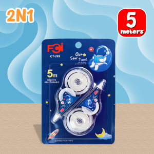 FCI Cute Design Correction Tape 2-in-1 – Mini Portable Correction Tape | Comfortable and Smooth-gliding White-Out Tape for School Office & Home