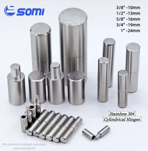 (Per 3pcs) 304 Stainless Cylindrical Hinges Gate Hinges 3/8" -10mm 1/2"-13mm 5/8"-16mm 3/4"-19mm 1"-24mm