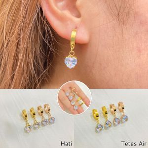 Anting Titanium Permata Anti Karat Aksesoris Fashion AT025