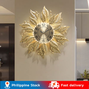 💥Dream Best🔥 Light Luxury Wall Clock High-class Atmospheric Clock Living Room Mute Clock Hanging Wall Creative Art Hanging Watch Decoration 58*60cm