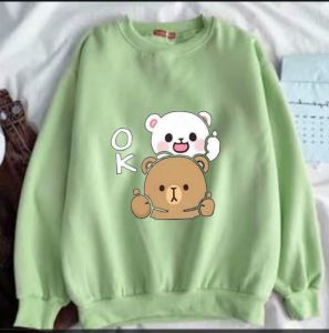 SWEATER CREWNECK ANAK OK PANDA BAHAN FLEECE