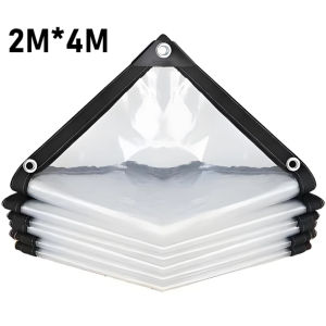 Free rope. Waterproof transparent sunshade tarpaulin suitable for camping and vehicle covering protection use.防雨布
