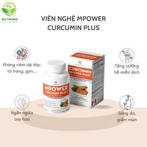 Viên nghệ MISKAFA MPOWER CURCUMIN PLUS chống oxy hoá chống viêm đau dạ d.ày đại tr.àng