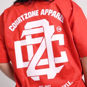 COURTZONE APPAREL PREMIUM MONOGRAM UPGRADED GRAPHIC COTTON TSHIRT FOR MEN AND WOMEN W/ FREE STICKER .C