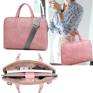 PU Laptop Briefcase for Women Waterproof 13 14 15 inch Notebook Shoulder Bag Carry Case for Huawei MacBook Lenovo Business Handbag