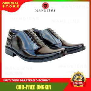 Mandiens - PDH R.02 Sepatu Pdh Kulit Kilap Sintetis Pria Pantofel Super Kilat -Sepatu Kantor REsmi Dinas - Sepatu Kulit Kilap - Sepatu Pdh Tni Polri Satpam - Sepatu Security SatpolPP - Sepatu Formal Kerja