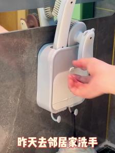 Multi functional soap box with hole free wall mounted suction cup for draining soap box for large household student dormitories