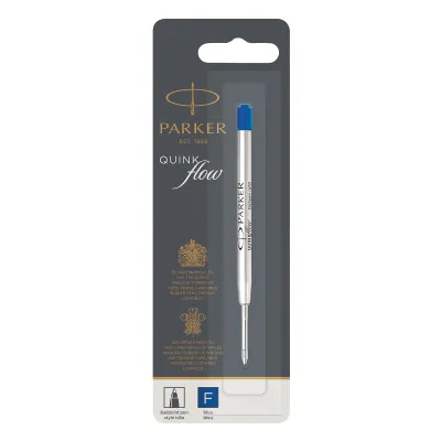 Parker Quink Flow Ballpoint Pen Refill - Black Blue