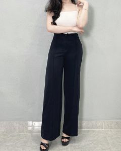 Celana Kulot Highwaist zipper/Celana Scuba Premium /Kulot Scuba Fuschia Trend Lebaran/Celana Panjang Wanita Terbaru