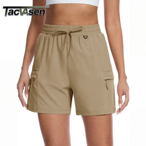 TACVASEN dành cho nữ 5 "Quần đùi chở hàng đi bộ đường dài UPF 50 + Nhẹ nhàng Nhanh khô Mùa hè Golf Thể thao Quần đùi đi làm giản dị 4 túi Ngoài trời2026