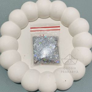 Glitter Hologram Shaped STAR 3gr Gliter Bentuk BINTANG Berkilau Metallic Premium Sparkle Holo Taburan Nail Art Resin