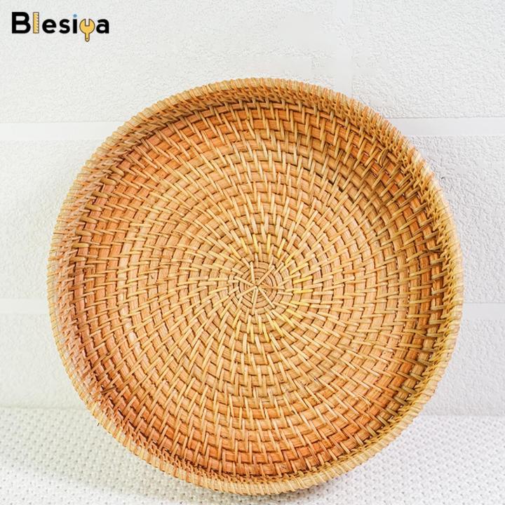 Blesiya Khay Xếp Đĩa Đựng Đồ Bằng Mây Hình Tròn Dùng Cho Bữa Sáng ...