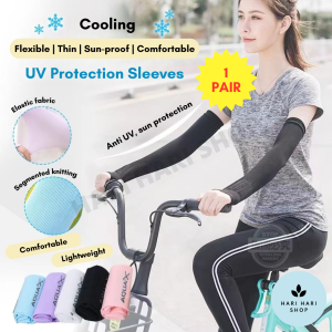 1 Pair UV Protection Arm Sleeve Cooling Sleeve Outdoor Sports Riding Running Handsock Sarung Tangan 防晒袖套手套