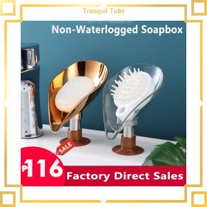 Tranquil Shaped Soap Dish Bathroom Toilet Free Punch Drain Soap Holder Soap Box
